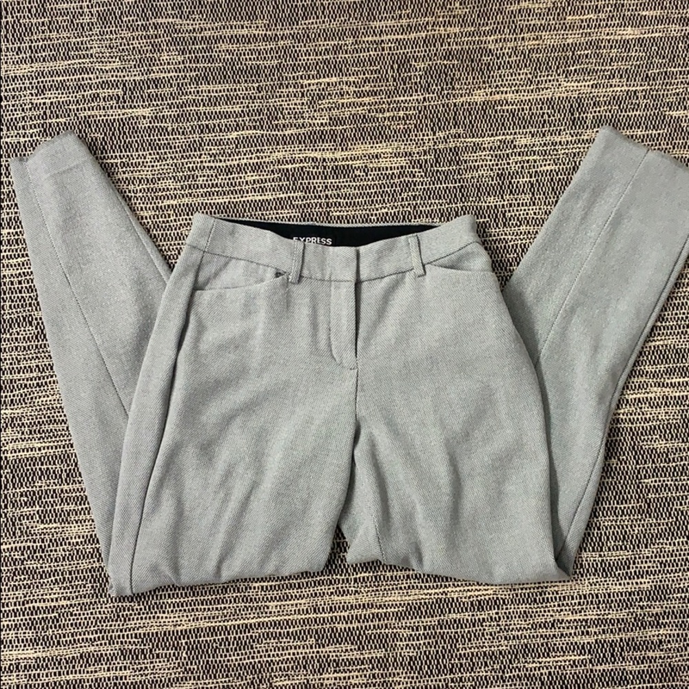 Express publicist ankle pants -grey textured